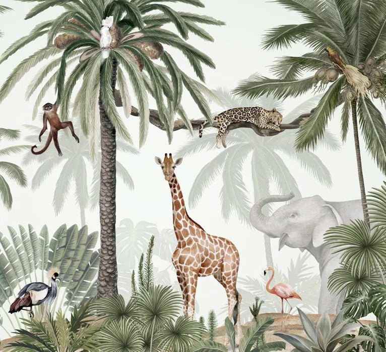 Papel pintado infantil Jungla pacífica