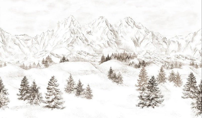 Papel pintado Montaña de los Alpes