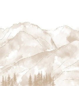 Papel pintado Aravis sepia panorámico