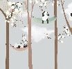 Papel pintado dormitorio infantil panda