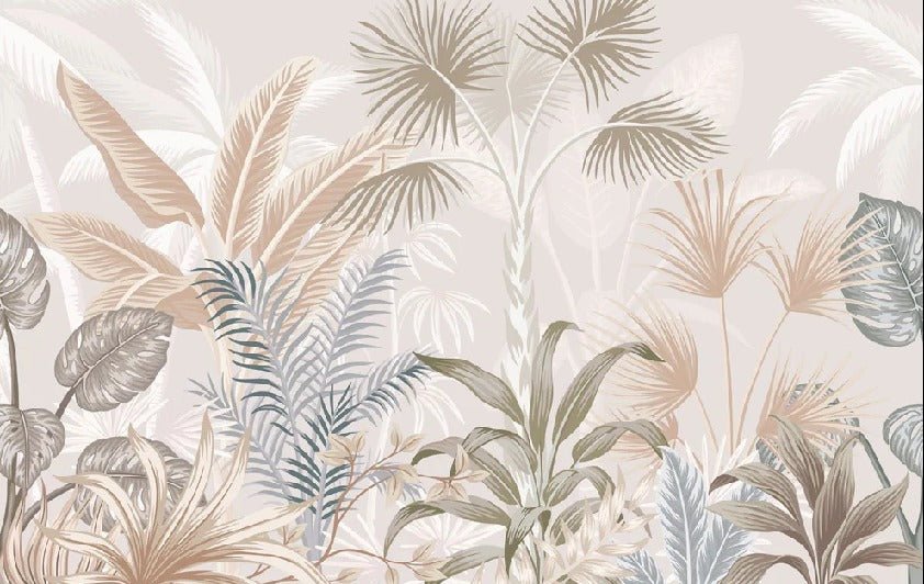 Papel pintado panorámico de la jungla de terracota