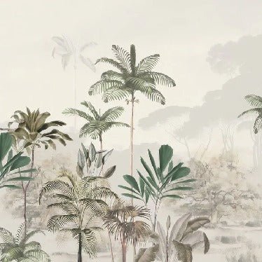 Papier peint panoramique jungle eden vert