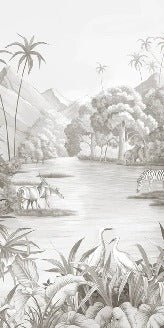 Pintoresco fondo de pantalla panorámico de la selva