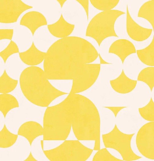 Papel pintado retro gráfico amarillo