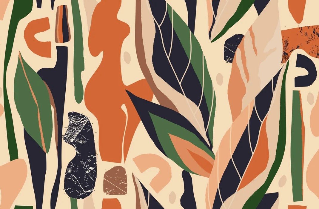 Papel pintado vegetal abstracto