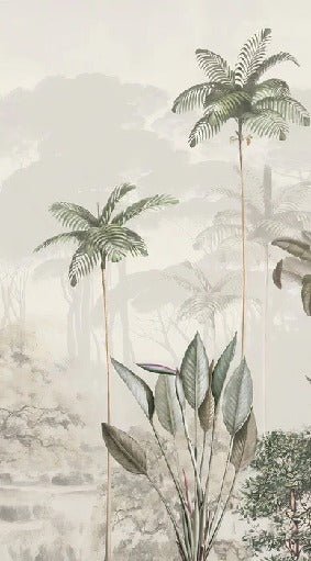 Papier peint panoramique jungle eden vert
