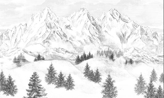 Papel pintado de la montaña de Chamonix