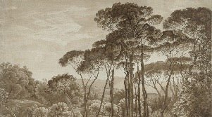 Papier peint panoramique paysage italien ambré