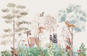 Papier peint chambre enfant nature magique beige, XXL, tendance