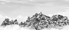 Papel pintado blanco y negro toile des Cimes Mont blanc