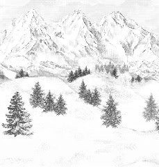 Papier peint montagne sommets de Chamonix, XXL, tendance
