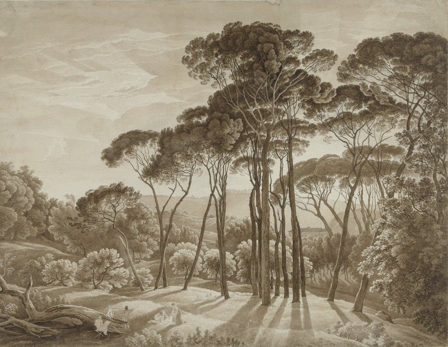 Papel pintado Paisaje panorámico italiano en ámbar