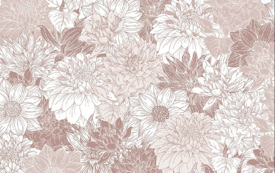 Papier peint fleur Dahlia, XXL, tendance