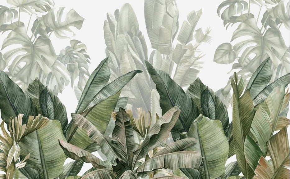 Papel pintado panorámico Plátano verde