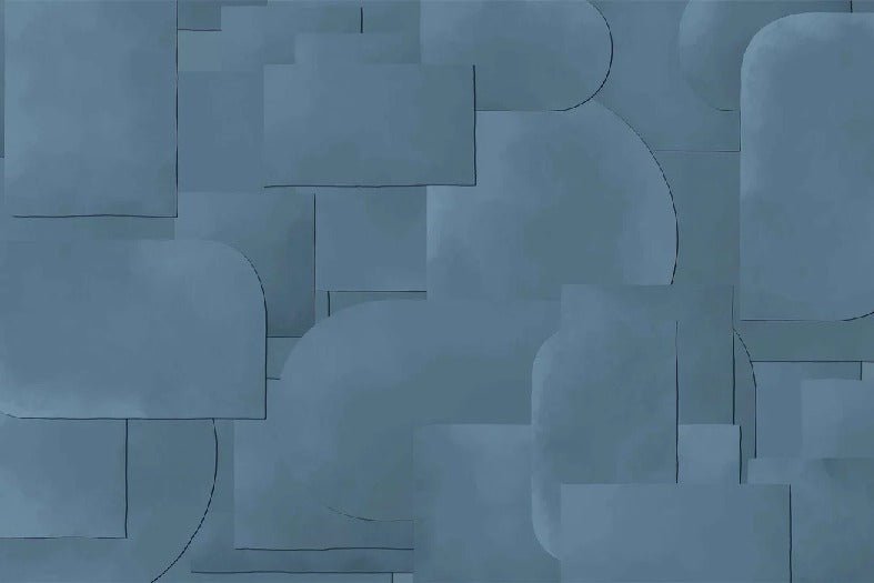 Papel pintado recortado panorámico azul