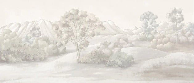 Papier peint paysage poétique sépia, XXL, tendance