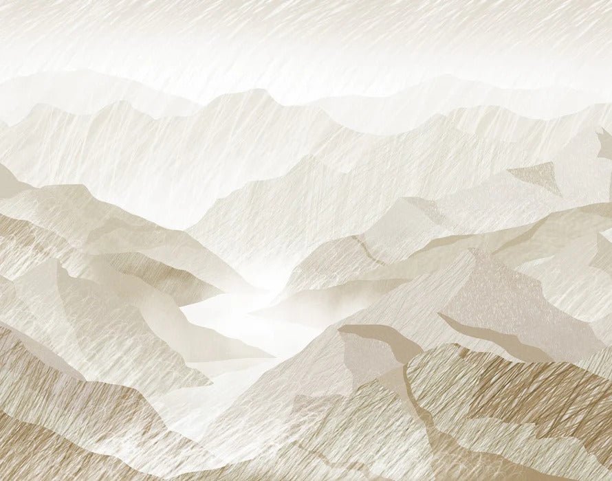 Papel pintado de Ilustración de montaña en sepia