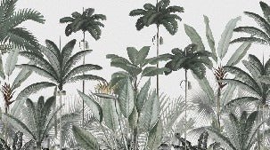 Papel pintado Árbol de la selva panorámico
