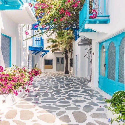 Papier peint Village Grec Santorin, XXL, tendance