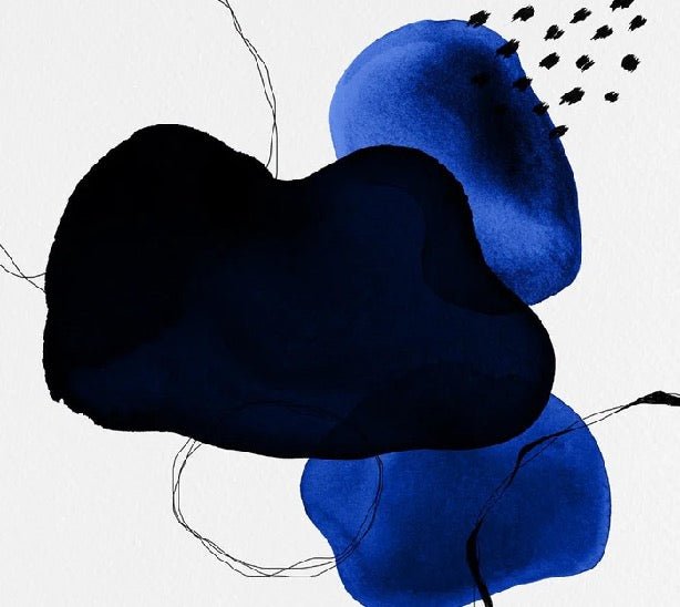 Papel pintado moderno de acuarela azul petróleo
