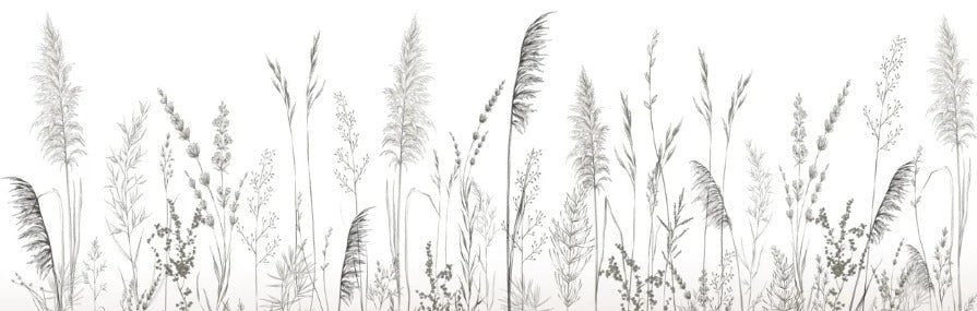 Papier peint poétique pampa, XXL, tendance