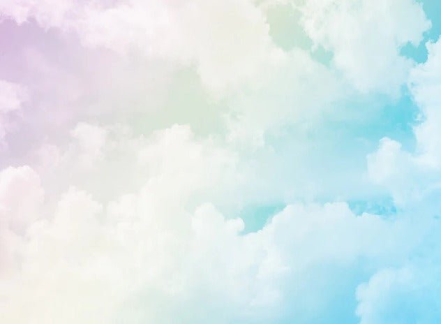 Papel pintado infantil nube colores suaves