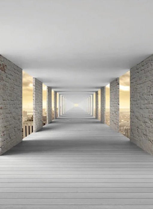 Papier peint trompe l'oeil New York Hall