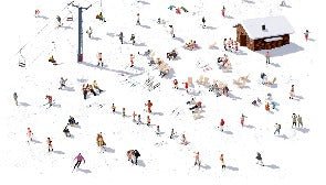 Papel pintado panorámico après ski