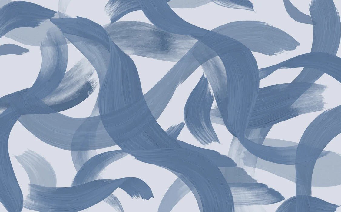 Papier peint contemporain – Bleu vibration
