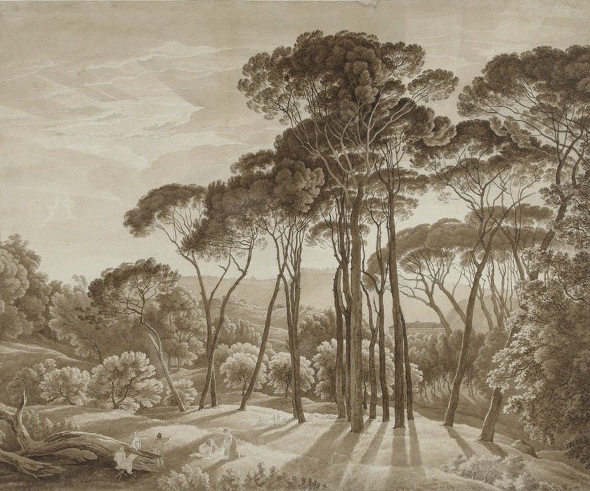 Papel pintado Paisaje panorámico italiano en ámbar