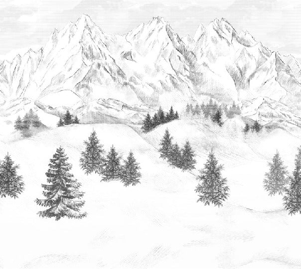 Papel pintado de la montaña de Chamonix