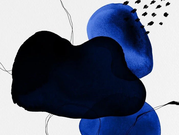 Papel pintado moderno de acuarela azul petróleo