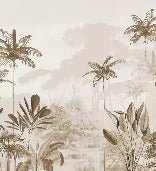 Papel pintado panoramico jungle eden sepia