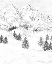 Papier peint montagne sommets de Chamonix, XXL, tendance