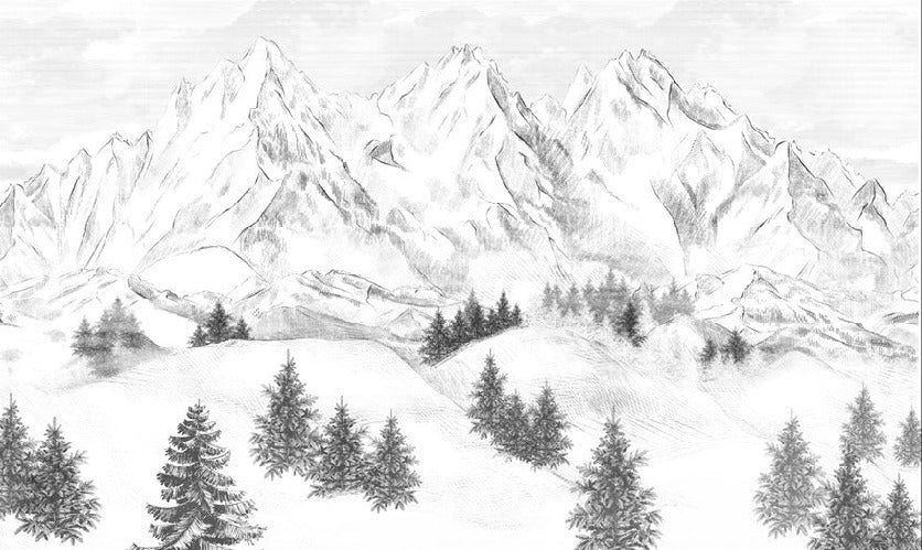 Papel pintado de la montaña de Chamonix