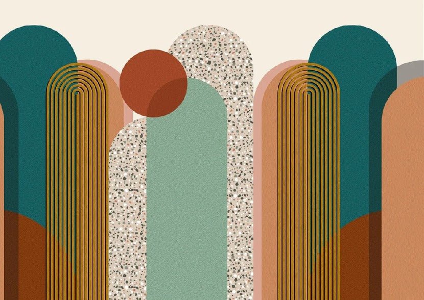 Papel pintado tendencia gráfica Art pop deco