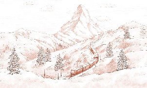Papel pintado terracota Matterhorn panorámico