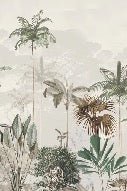 Papier peint panoramique jungle eden vert