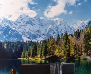 Papel pintado panorámico Lago de montaña en Alta Saboya