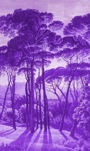 Papel pintado de paisaje histórico italiano en morado