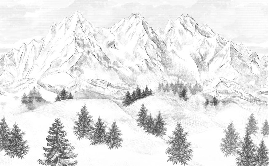 Papel pintado de la montaña de Chamonix