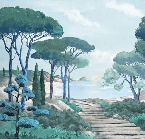 Papier peint balade dans les calanques, XXL, tendance