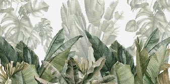 Papel pintado panorámico Plátano verde