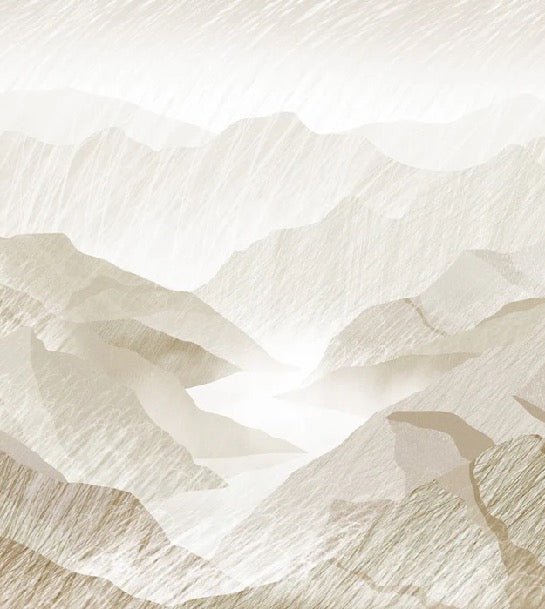 Papel pintado de Ilustración de montaña en sepia
