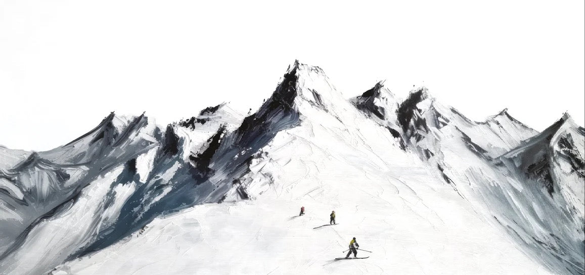 Papier peint ski alpinisme en montagne, XXL, tendance