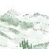 Papel pintado Aravis mountains forest green