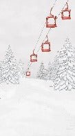 Papel pintado góndola roja montaña