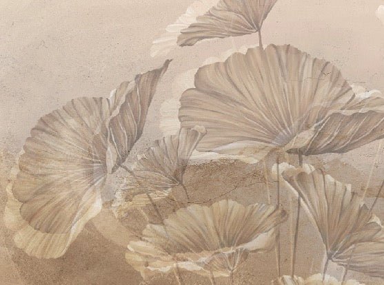 Papel pintado Panoramic lotus sepia