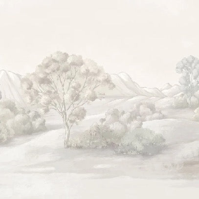 Papel pintado Poético paisaje sepia