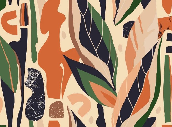 Papel pintado vegetal abstracto